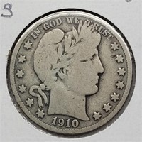 1910 S BARBER HALF DOLLAR