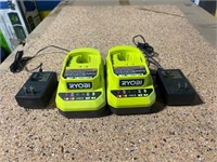 RYOBI 18v battery chargers 2 pack