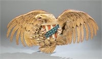 John Bellamy style wood eagle plaque