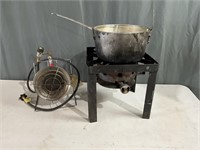 Portable propane heater and burner