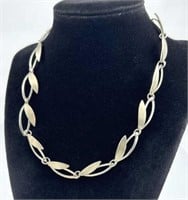 925 Silver Leaf Links Necklace