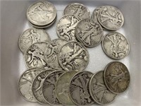 $10 in Silver Walking Liberty Halves