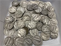 $10 in Mercury Dimes