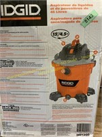 Rigid12g. We/dry shop vac (Used)