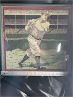 VTG Framed & Mounted Babe Ruth Tapestry