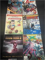 6 Comics-XFactor, Pinocchio, WeaponX, Iron Man +