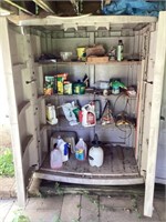 Suncast outdoor storage unit PLUS contents
