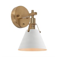 Granville Collection 1-light Gold & White Sconce