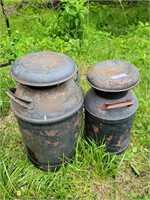 Lot of 2 Vintage Milk Jugs