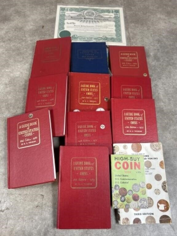 U.S. coins guide books from 1960-80s and