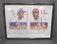 Rickey Henderson/Lou Brock Print