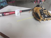 Franklin Right Hand  Ball Glove / Louisville Bat