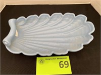 Abingdon Pottery Blue Shell Serving Tray