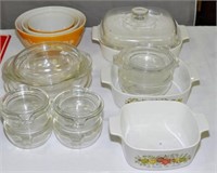 Various Lot of Corning and Pyrex Dishes