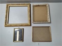 Gold Frame & 3 Picture Frames