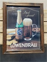 Lighted "Lowenbrau" Beer Wall Hanging
