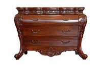 Wood Carved Tub Style Cabinet