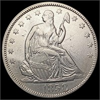 1858 Seated Liberty Half Dollar CHOICE AU