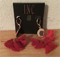 NWT INC RED TASSLE EARRINGS  $29
