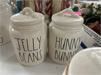 RAE DUNN 2PC CANISTER LOT