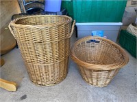 2 Wicker Laundry Baskets