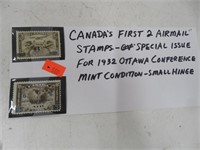 2 first Can Airmail stamps, 1932