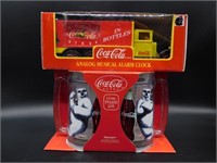 COCA-COLA ANALOG MUSICAL ALARM CLOCK AND FREEZE MU