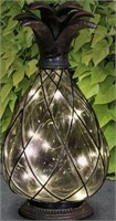 Exhart Solar Pineapple Lantern with Fifteen LED Fs