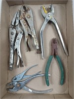 Pliers, cutters, adjustable clamp pliers, button