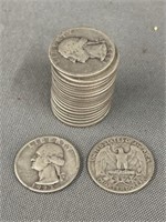 (20) Washington Silver Quarters