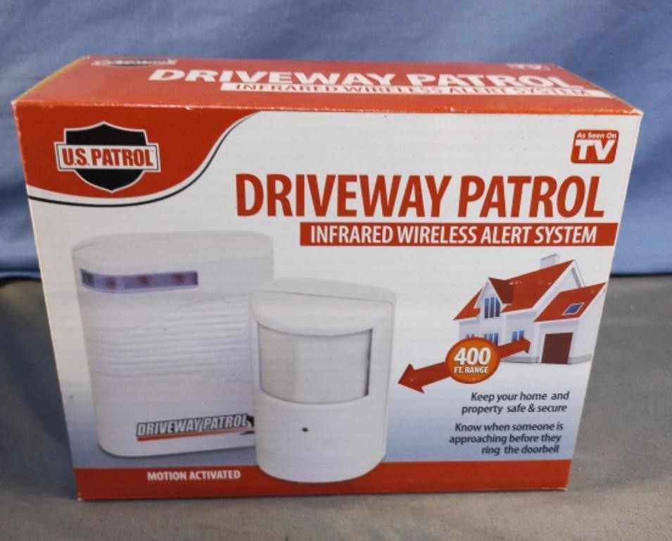Driveway patrol infrared wireless alert system