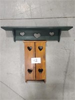 Wooden Heart Shelves (2)