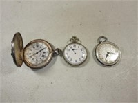 (3) Nice Pocket Watches One Works The Others Need