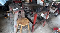 36" x 25" metal welding table W/ 3.5" vice