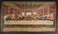 19th c. The Last Supper Oil Signed Illegibly