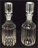 PAIR OF GERMAN CRYSTAL CRUETS, PRE 1945