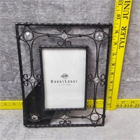 Jeweled and Wrought Iron Picture Frame