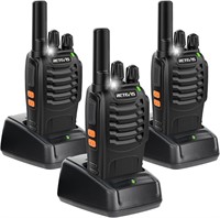 NEW $60 3PK Walkie Talkies Rechargeable w/Bases