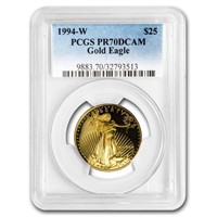 1994-w 1/2 Oz Proof American Gold Eagle Pr-70 Pcgs