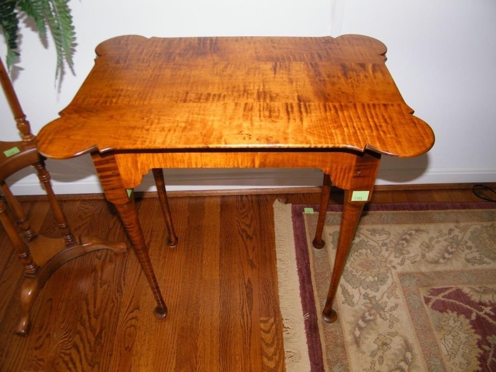 J. L. TREHARN YOUNGSTOWN OH TIGER MAPLE TABLE