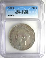 1895 Peso ICG EF40 Puerto Rico