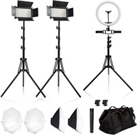 2 Packs LED Video Light Photography Lighting Kit S