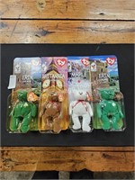4- mcdonalds TY beanie baby collectibles (display