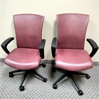 (2) Red Executive Chairs      (R# 219)