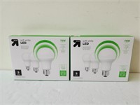 6 up and Up Soft White LED 75 watt light bulbs