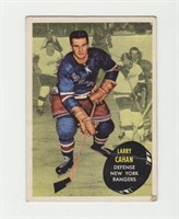 1961 Topps Larry Cahan Hockey Card