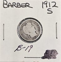 1912 S Barber Dime