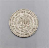 1965 Mexico Silver One Peso