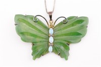 Jade & Opal Butterfly Necklace
