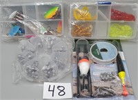 Fishing Lures / Assorted With Bobbers And Weights.